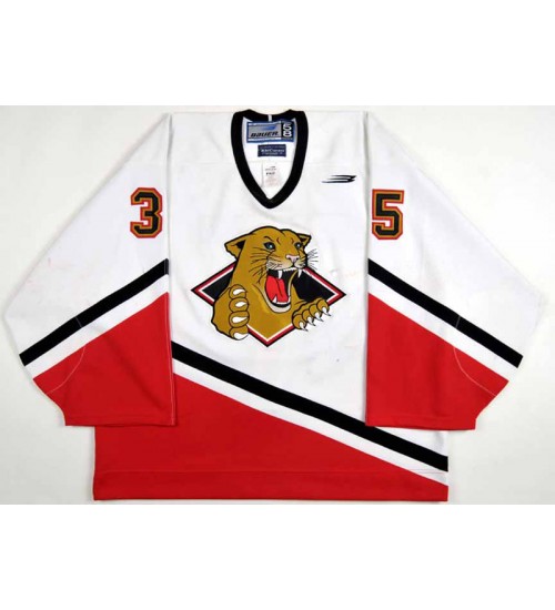 Custom WHL Prince George Cougars 1999 00 Marty Maurice Home Hockey Jersey White